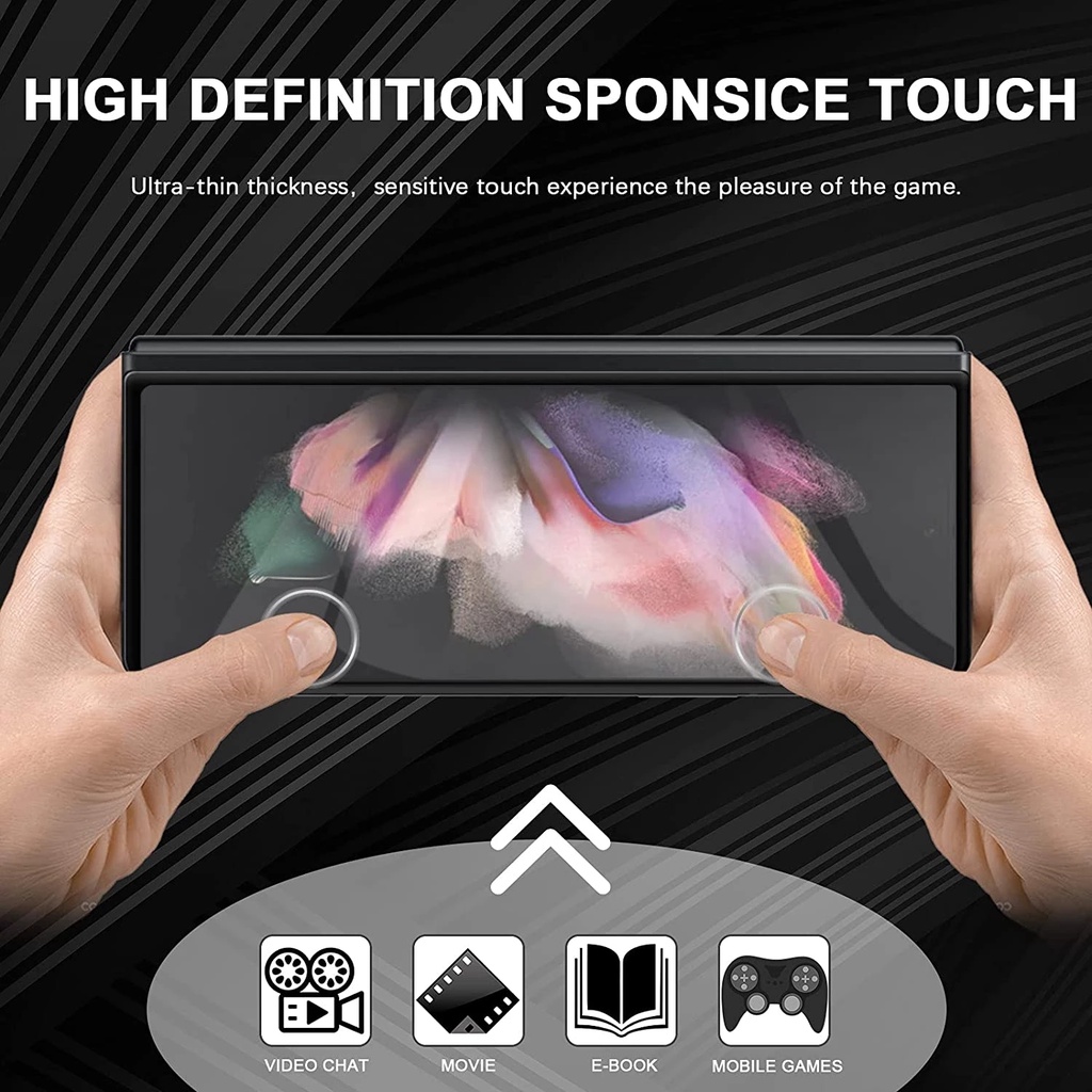 Kính cường lực màn hình 5D 9H bảo vệ toàn diện cứng chống chói và chống bám vân tay dành cho Samsung Galaxy Z Fold 3