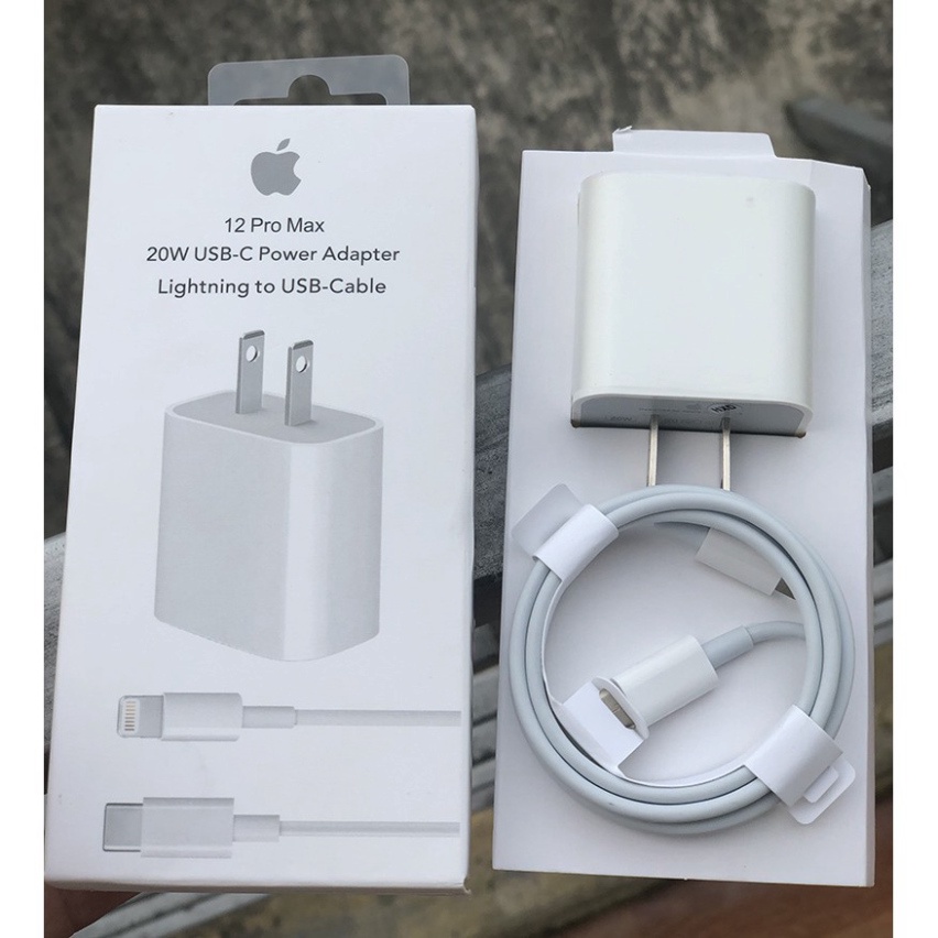 Bộ Sạc Điện Thoại 20W- Bộ Cáp Sạc 12 ProMax PD 20W USB Type-C To Lightning Đạt Chuẩn Sạc Cực Nhanh - BH 6 Tháng