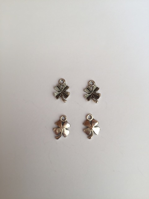 Charm Hình Cỏ 4 Lá Bạc Thái Xâu Vòng