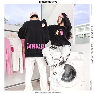 Áo Sweater form rộng CANDY đen - Gumbles Official