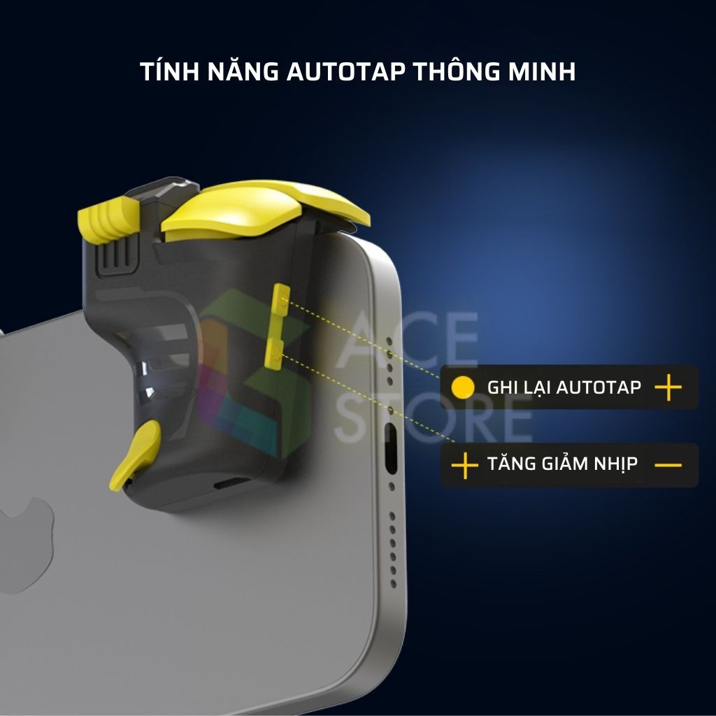 Handjoy M03 | Nút chơi game 8 ngón autotap thông minh cho PUBG, COD, Freefire