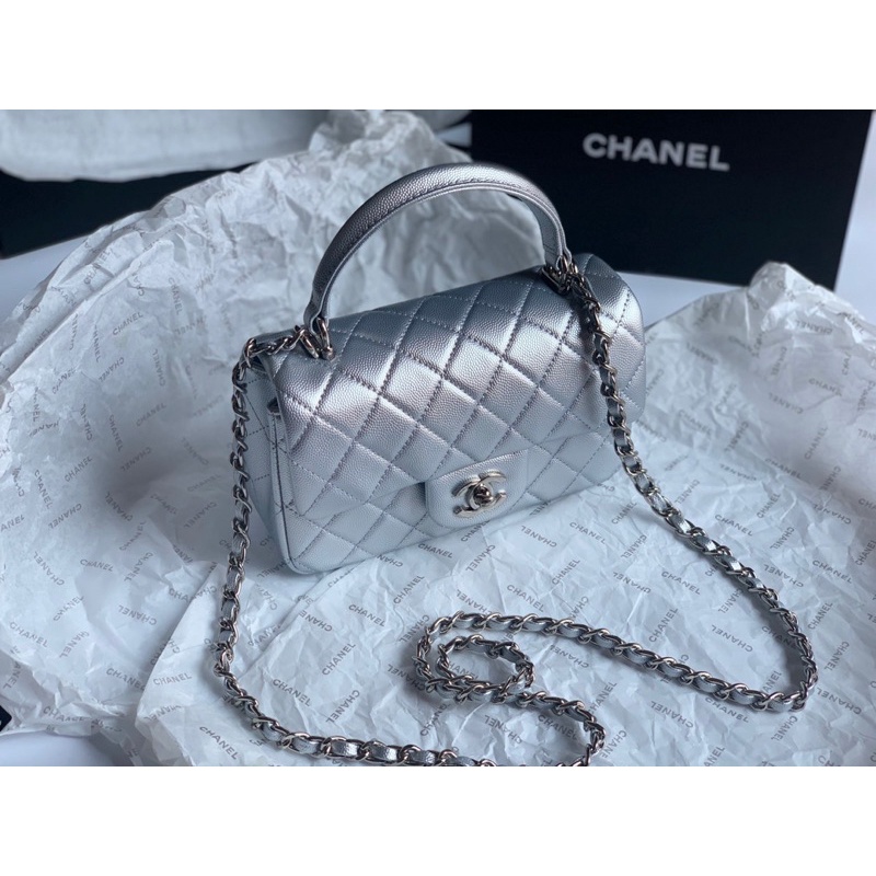 Túi xách nữ chất da thật Sz 20cm Fullbox nam châm bill đầy đủ