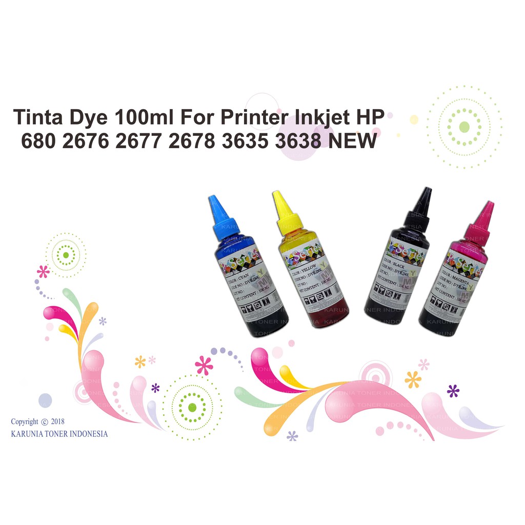 Hộp Mực In 100ml Cho Máy In Hp 680 1115 1118 2135 2138 2675 2676 2677 2678 3635 3638 3775