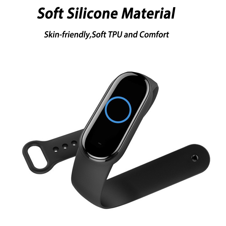 Ốp Dây Đeo Thay Thế Bằng Silicone Cho Xiaomi Mi Band 7 6 5 4 3 2 3 1