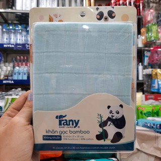 Set 10 khăn sữa sợi tre Bamboo Fany (31x30cm) (giao màu ngẫu nhiên)