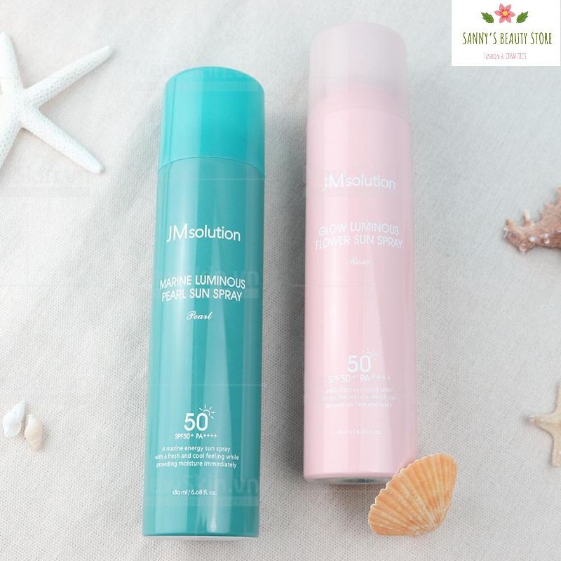 Xịt Chống Nắng  FREESHIP  Chống Nắng Jm Solution Glow Luminous Flower Sun Spray 180ml (chai hồng)