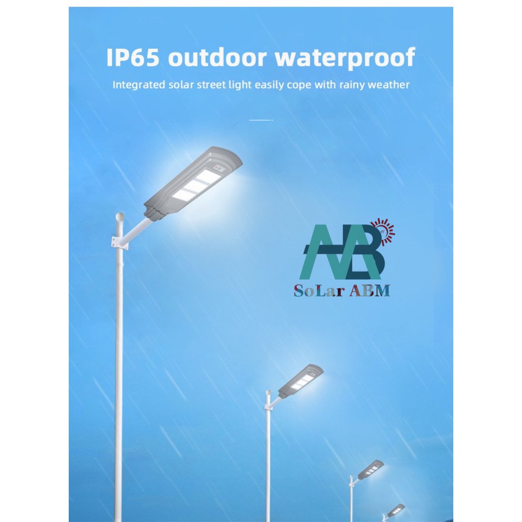 50W Đèn Đường Tấm Pin Liền Thể Năng Lượng Mặt Trời , Cảm Biến Chuyển Động , IP67 Chống Nước ABM Solar