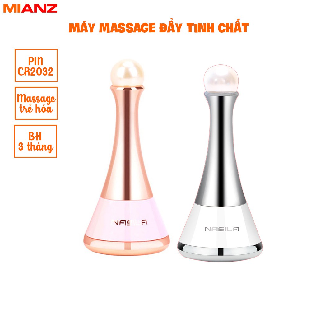 Máy massage mặt ion cầm tay, Matxa làm đẹp trẻ hóa nâng cơ da mặt - Tặng Pin dự phòng, BH 3 tháng - MIANZ STORE