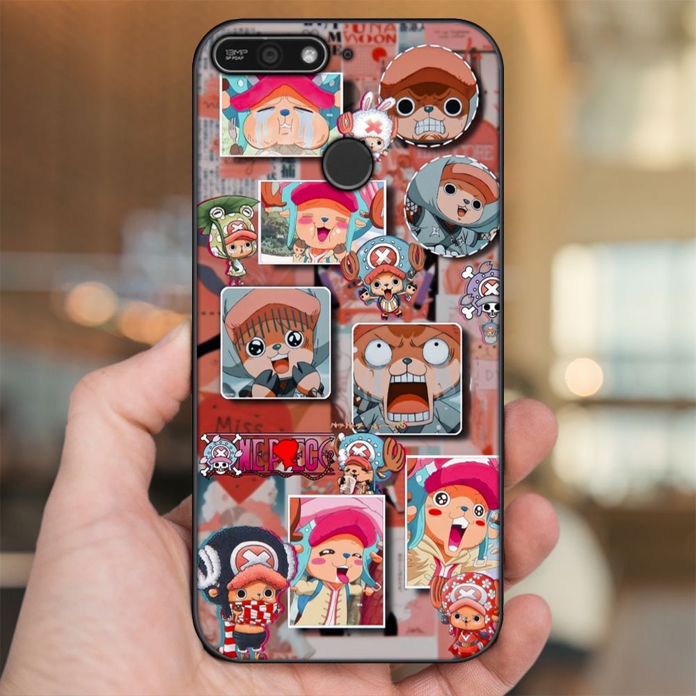 Ốp lưng Huawei Y6 Prime viền đen in hình Chopper One Piece Đảo Hải Tặc