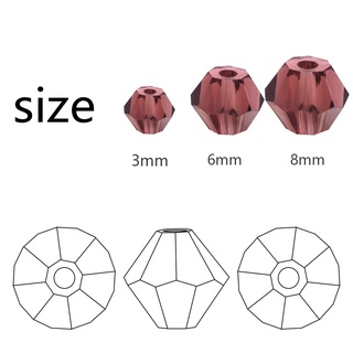 Hạt Pha Lê Dùng Làm Trang Sức Thủ Công 3/6/8mm