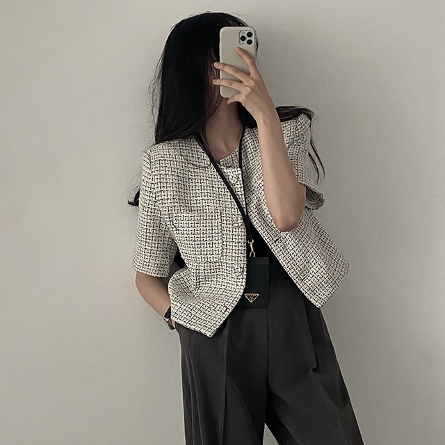 SUXI Áo khoác blazer dáng ngắn phong cách Hàn Quốc thời trang sang trọng cho nữ | BigBuy360 - bigbuy360.vn