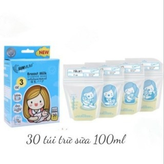 Túi trữ sữa sunmum Thái Lan 100ml hộp 30 pcs