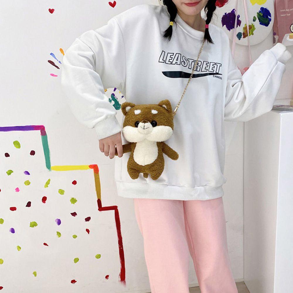 Túi Đeo Vai Hình Chú Chó Shiba Inu Nhồi Bông Dễ Thương Cho Bé Gái