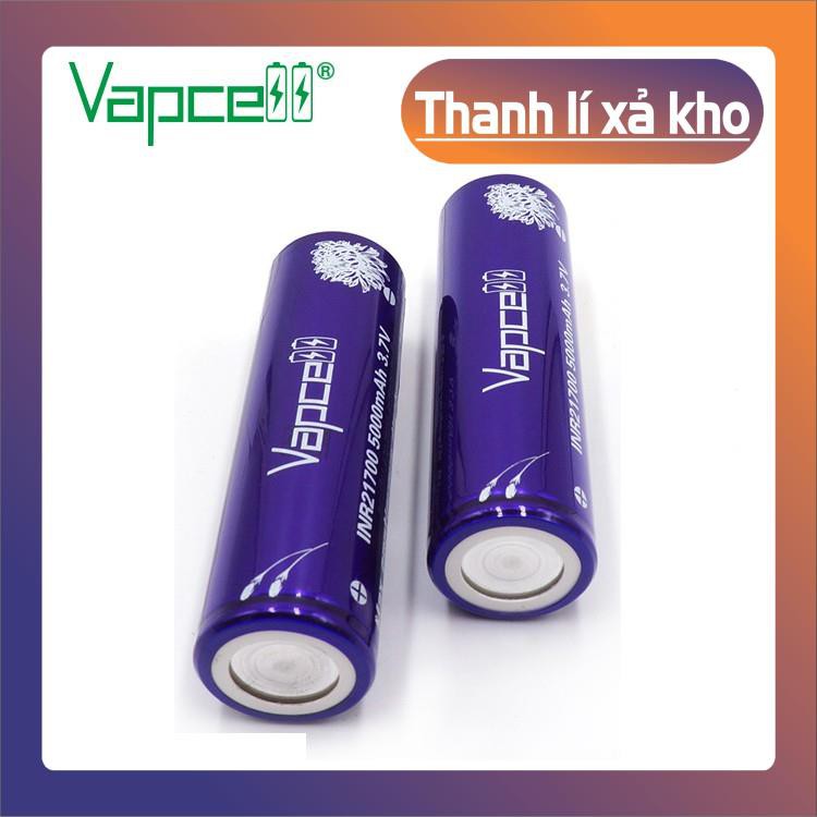 [Mã 154FASHIONSALE giảm 12% đơn 99K] Pin sạc dự phòng VapCell INR21700 dòng xả 15A dung lượng 5000mAh Đèn &amp; Đèn pin