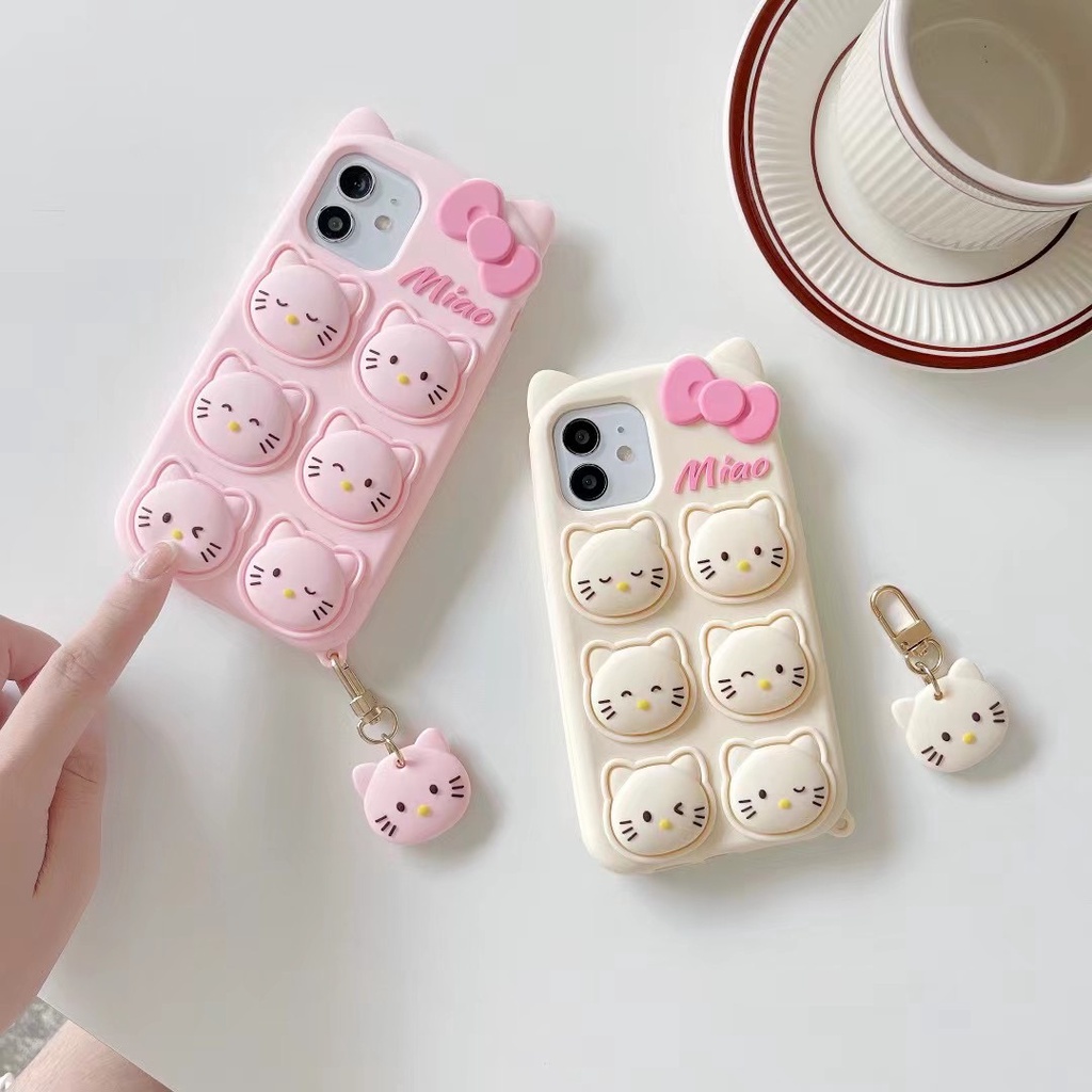 Ốp Điện Thoại Silicon Mềm Hình Mèo off-white 3D Cho Iphone 14 pro max 13 pro max 12 pro max 11 pro max xs max xr x 7 8 plus