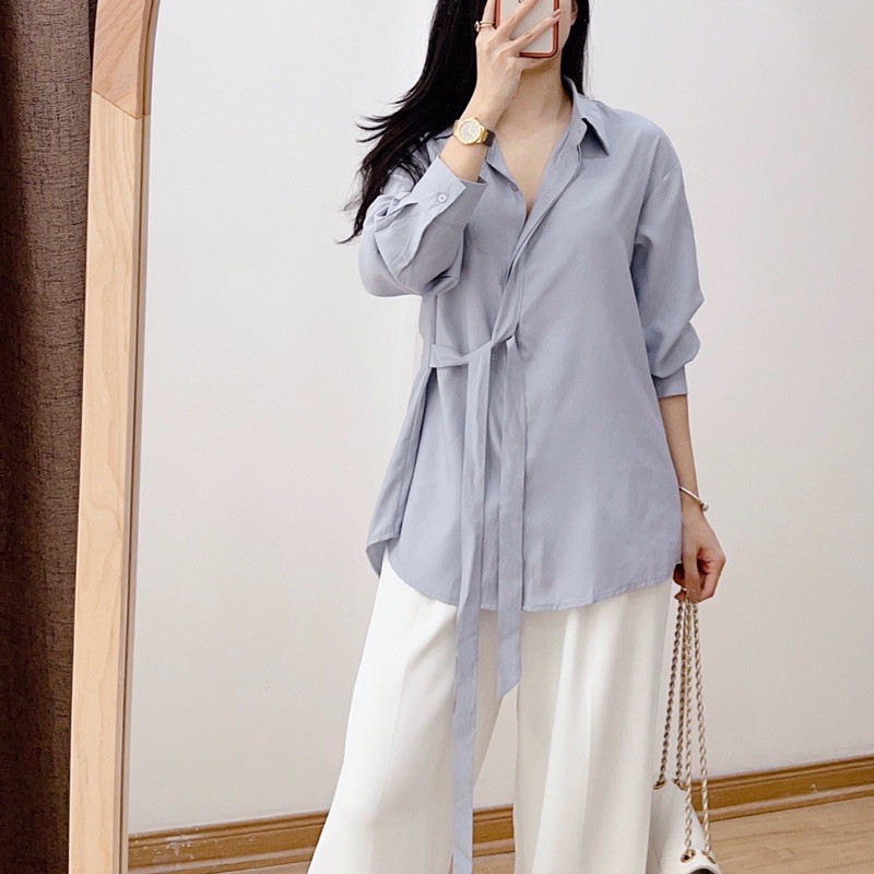 [Mã WASKT304 giảm 15% tối đa 30K đơn 99K] ( Ảnh thật ) A0436 Sơ mi dây buộc kittin | BigBuy360 - bigbuy360.vn