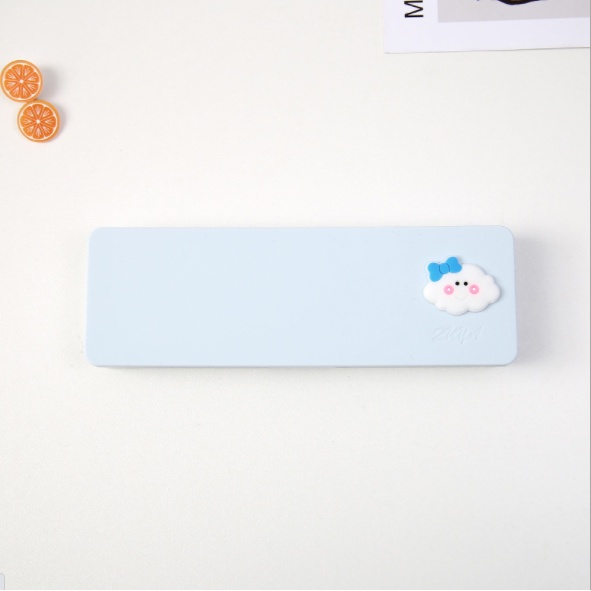 Hộp bút nhựa trơn, hộp đựng bút học sinh hoạt hình cute