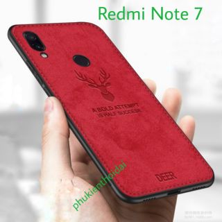 Ốp lưng Redmi Note 8 / Note 8 Pro / Note 7 / Note 11s 5G  / Note 11 Pro China 5G / Note 11 Pro Plus vân vải đầu hươu