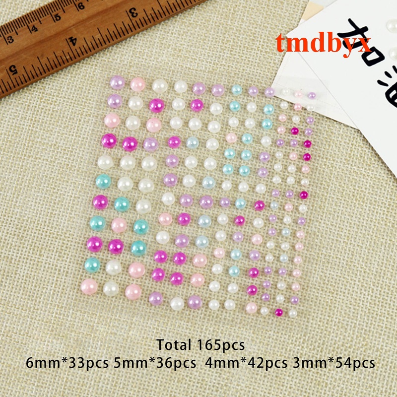 Set 1 Tờ / 165 Miếng Dán Bán Nguyệt Bằng Nhựa Dùng Trang Trí Sổ Tay DIY