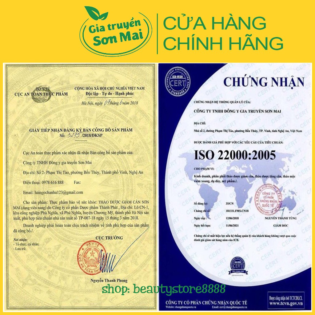 Thảo Mộc Giảm Cân Sơn Mai Chính Hãng Giảm Cân Nhanh An Toàn Không Phải Thuốc Giảm Cân