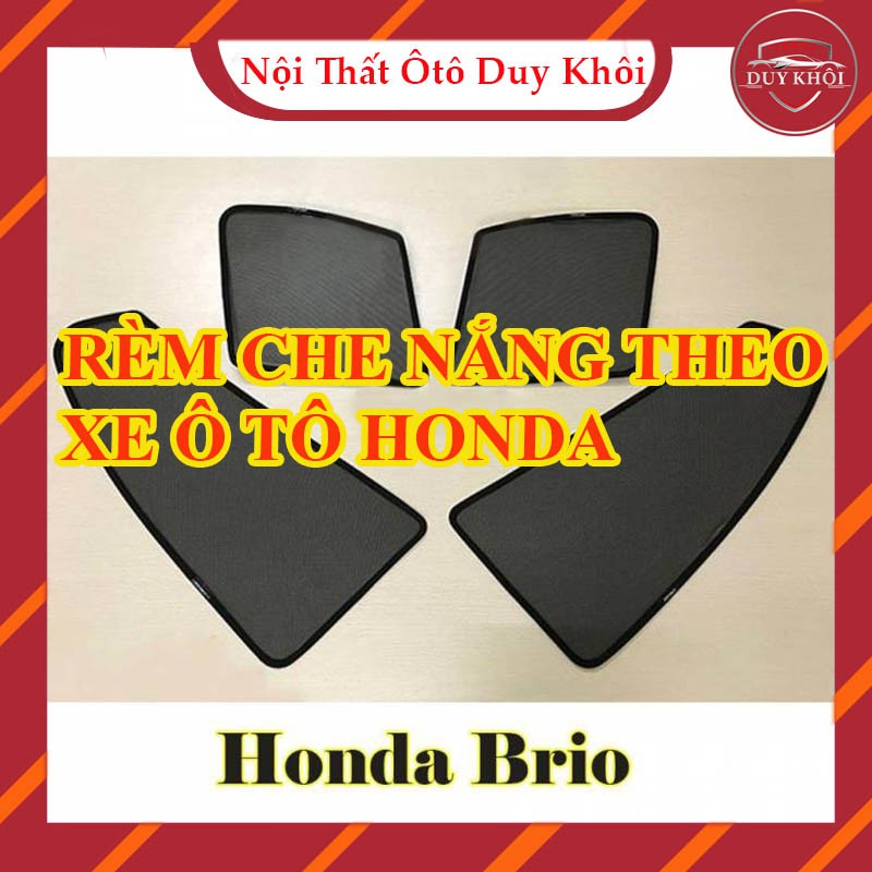 Rèm che nắng theo xe Honda City, Civic, CRV, HRV, Jazz, Brio -Bộ 4 tấm dính nam châm