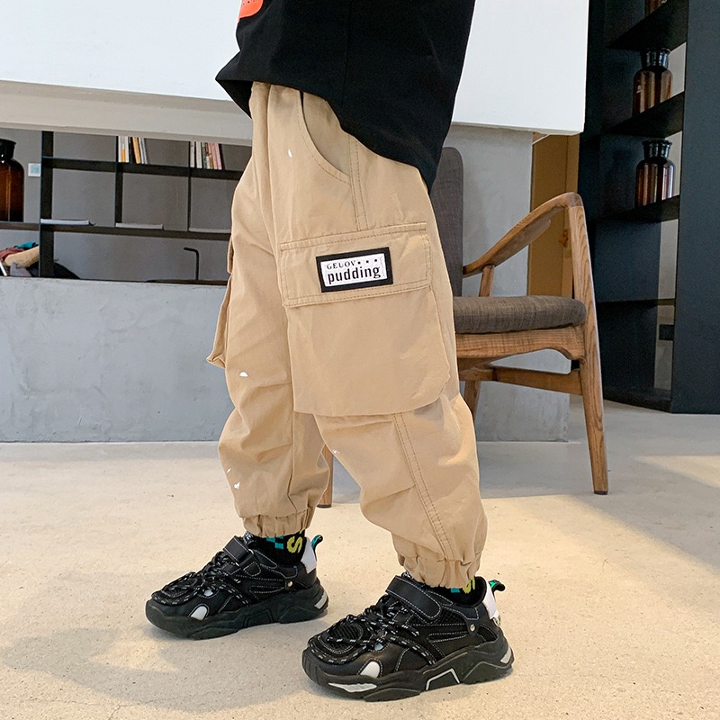 QB273 - Quần kaki vẩy chấm trắng sz 90-150, túi hộp, thời trang thể thao cho bé thu đông 2022