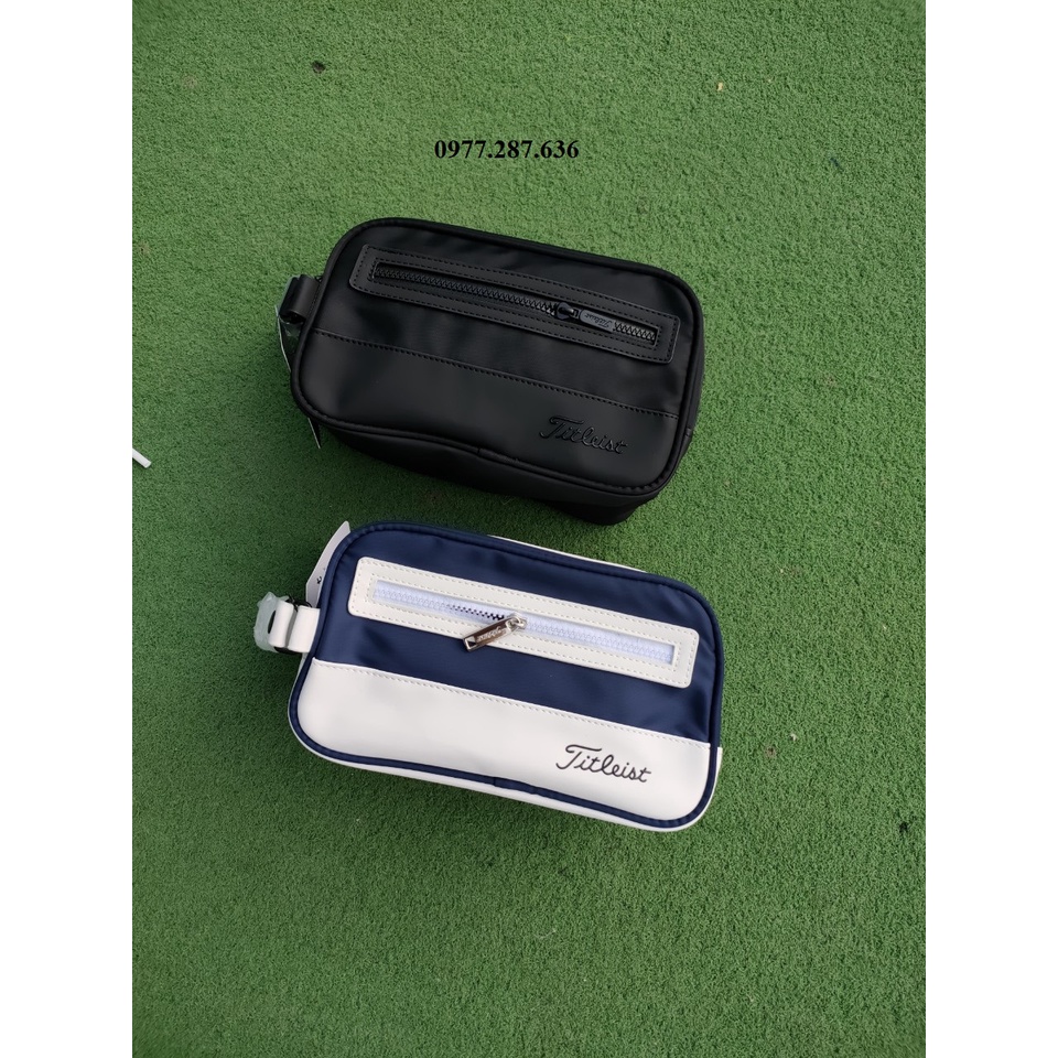 Túi golf cầm tay nam nữ clutch Titleist mini 2 ngăn chống nước cao cấp đựng phụ kiện cá nhân tiện lợi CT015