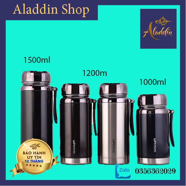 Bình giữ nhiệt BAOL 600ml, 1000ml, 1200ml, 1500ml inox 304 Nắp titan Chính hãng cao cấp- Aladdin Shop