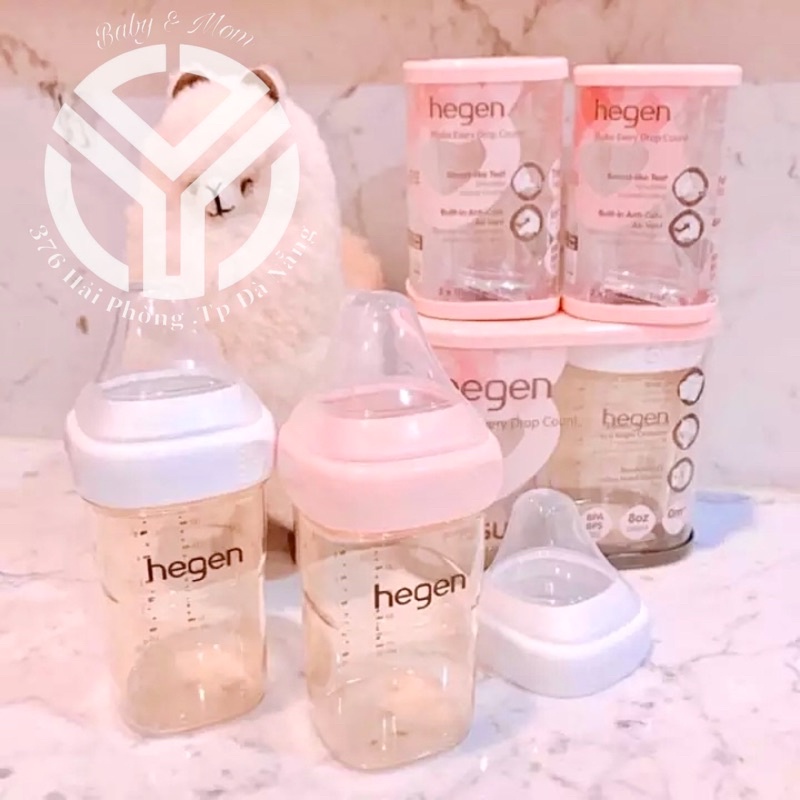 Bình sữa Hegen ,núm Hegen Chính Hãng đủ size