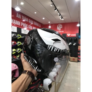 Mũ bảo hiểm 3/4 KYT VENOM (MARVEL) chính hãng bảo hành 2 năm