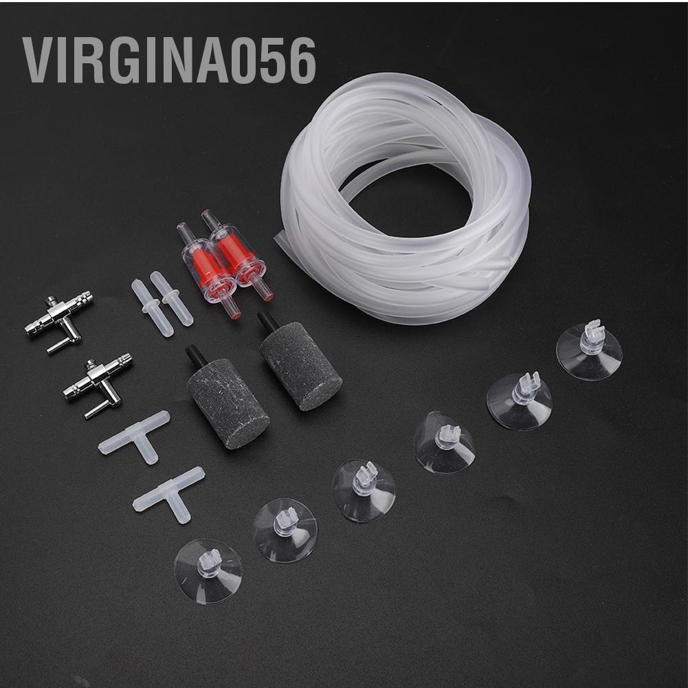 Virgina056 Aquarium Air Pump Fittings Fish Tank Oxygen Compressor Accessories 3 Way Straight Direct Link for 4mm Pipe