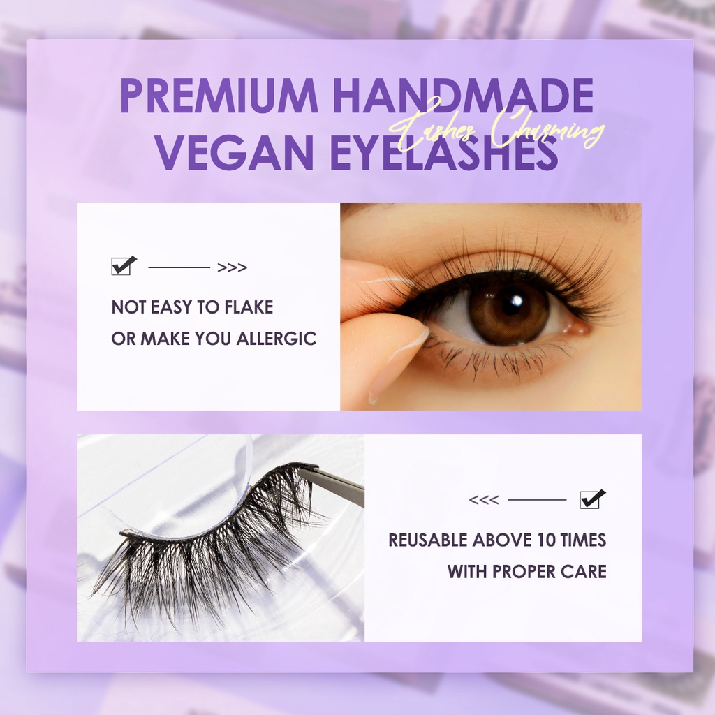 Hộp Lông Mi Giả 3D Mềm Mịn Tự Nhiên Chất Lượng Cao Focallure