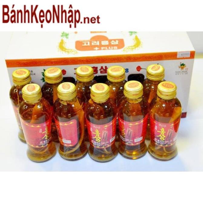 Nước Hồng Sâm Có Củ KGS 10 Chai x 120ml