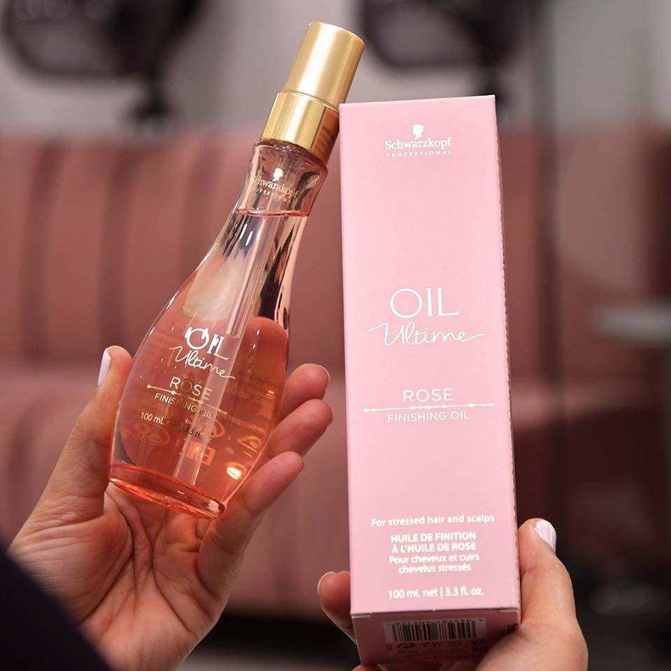 Tinh dầu Schwarzkopf OIL Ultime ROSE Finishing Oil 100ml dưỡng tóc sợi mảnh đến trung bình (màu hồng)