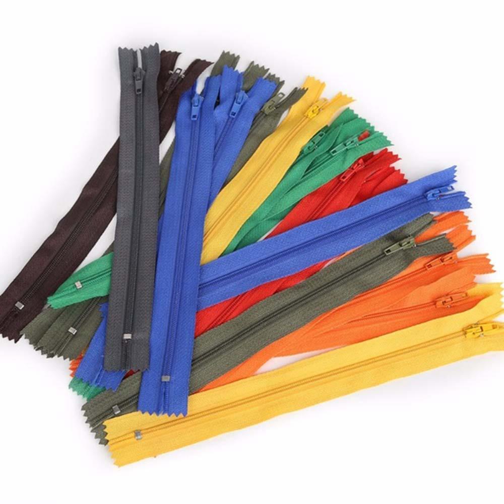 Set 10 Dây Kéo Nylon Nhiều Màu Sắc May Quần Áo DIY
