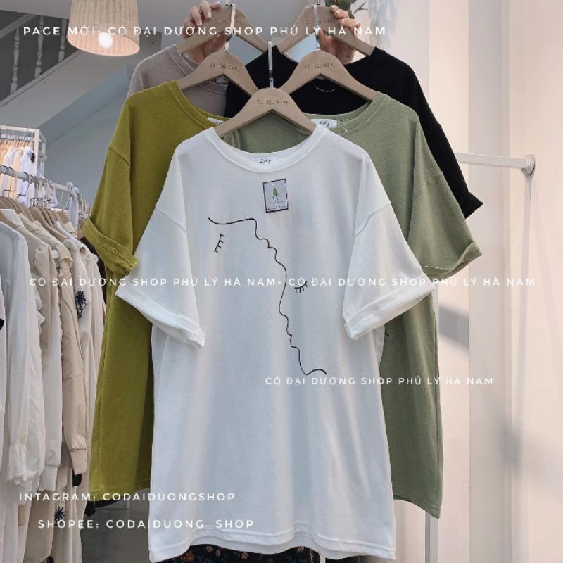 Áo Thun tay lỡ hình mặt người - 3158 chất tuyết nhung dày dặn