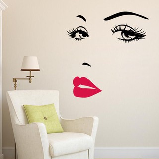 Decal dán tường Gương mặt