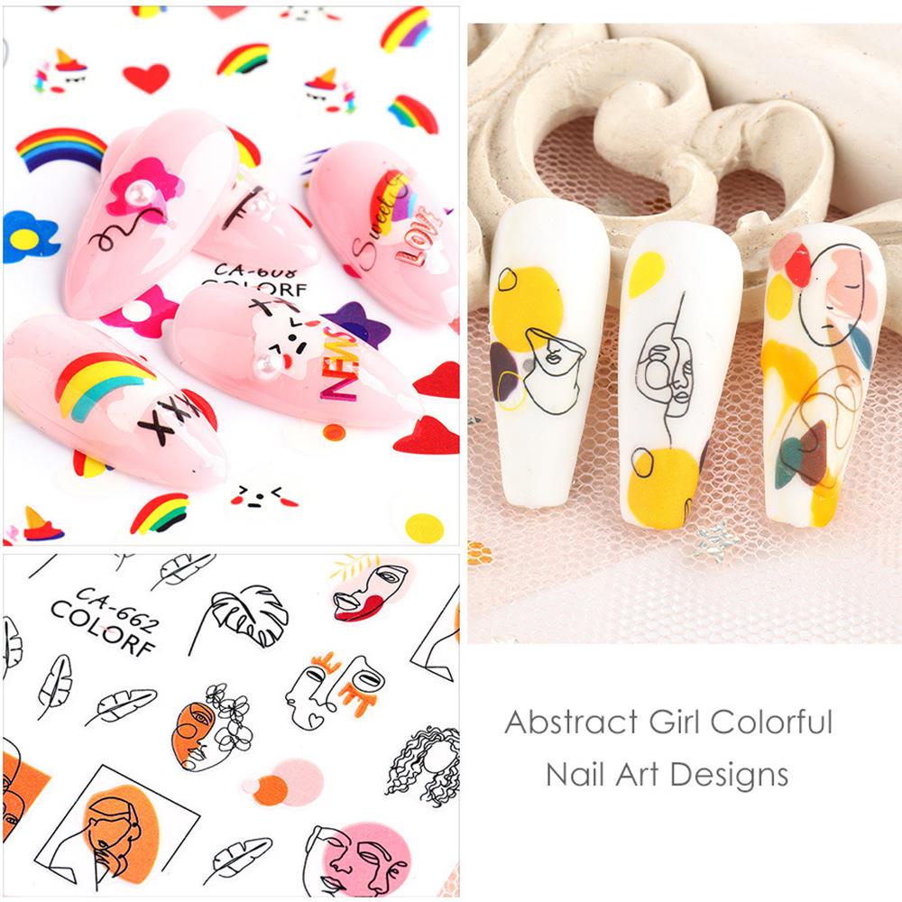 Miếng Dán Trang Trí Móng Tay Chủ Đề Mùa Hè Dễ Thương