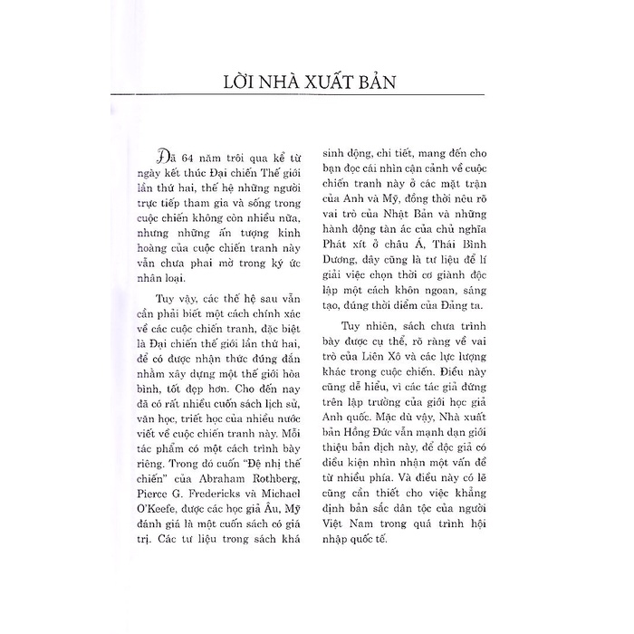 Sách - Đệ Nhị Thế Chiến