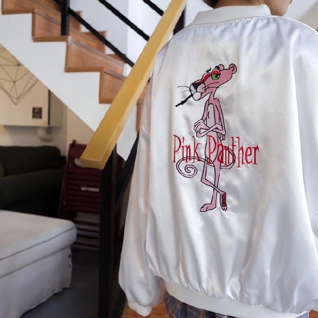 ÁO KHOÁC BOMBER NỮ ULZZANG HOẠ TIẾT PINK PANTHER | BigBuy360 - bigbuy360.vn