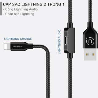 Cáp sạc iPhone Tích Hợp Cổng Tai Nghe Trên Dây Sạc - Cho iPhone 7, 7plus, iPhone 8, 8plus, X, Xs, Xr, 11, 11 Pro, 11 Max