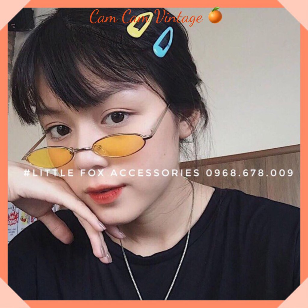 Kính râm kính mát nam nữ retro tí hin nhỏ xíu Oval . 01 Sơn Tùng MTP