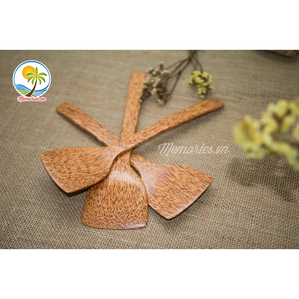 Bộ Dụng Cụ Nhà Bếp Bằng Gỗ Dừa (Chén/Muỗng Cà Phê/Nĩa/10 Đôi Đũa/Vá Cơm/Sạn Xào) - Nghệ thuật trang trí Memories.vn