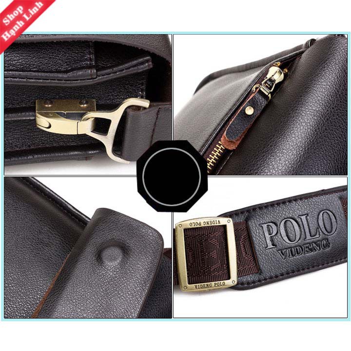 Túi đeo chéo nam Polo da Pu cao cấp MS 8865-2, đựng Ipad 11 inch