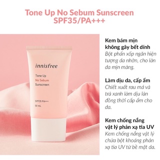 Kem chống nắng tone up no sebum