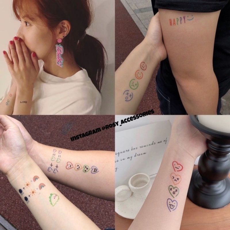 Set hình xăm cute 10 ngày phai Meow meow