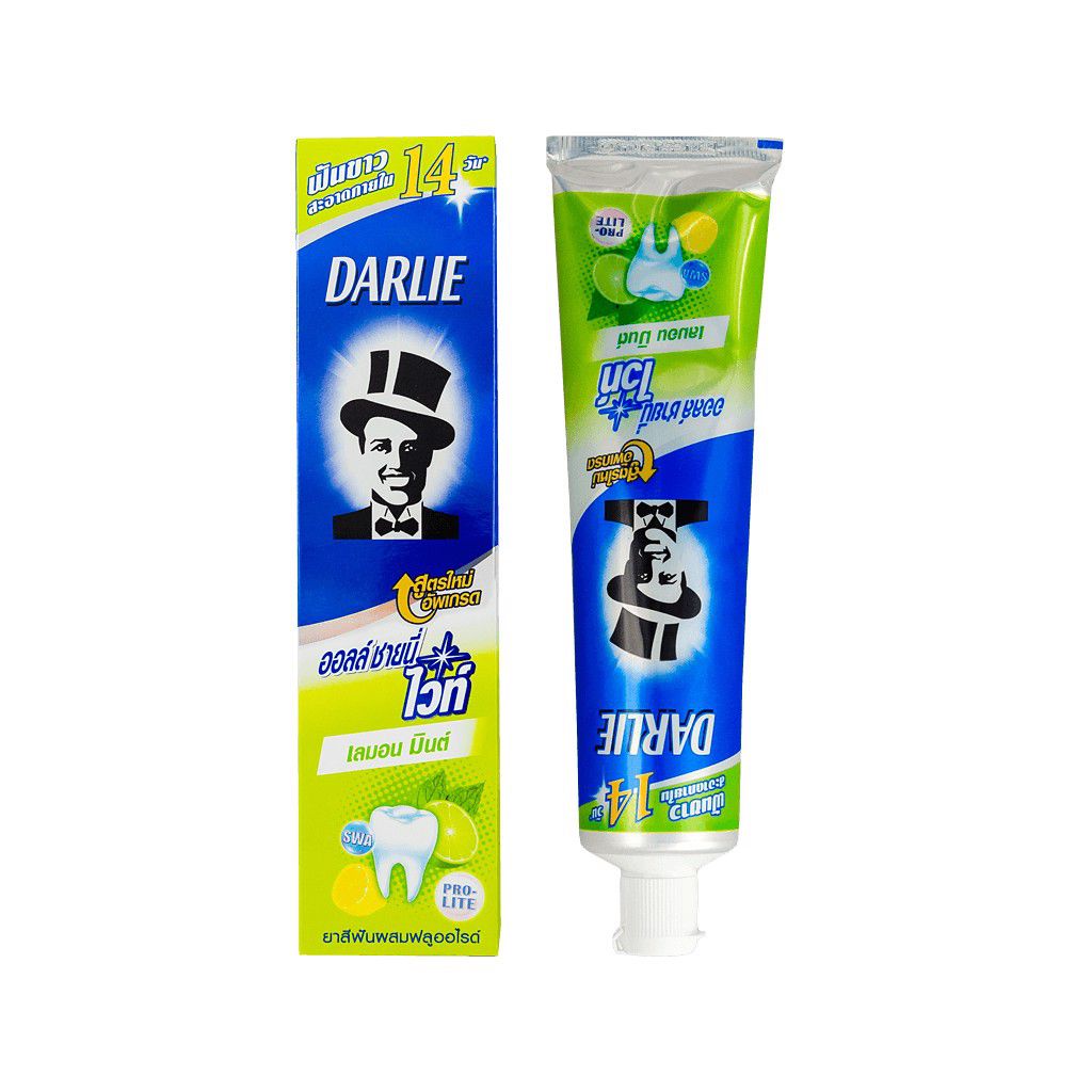 Kem đánh răng ông già Darlie Chanh Bạc Hà (Tuýp 140g) / Kem đánh răng ông tây đen