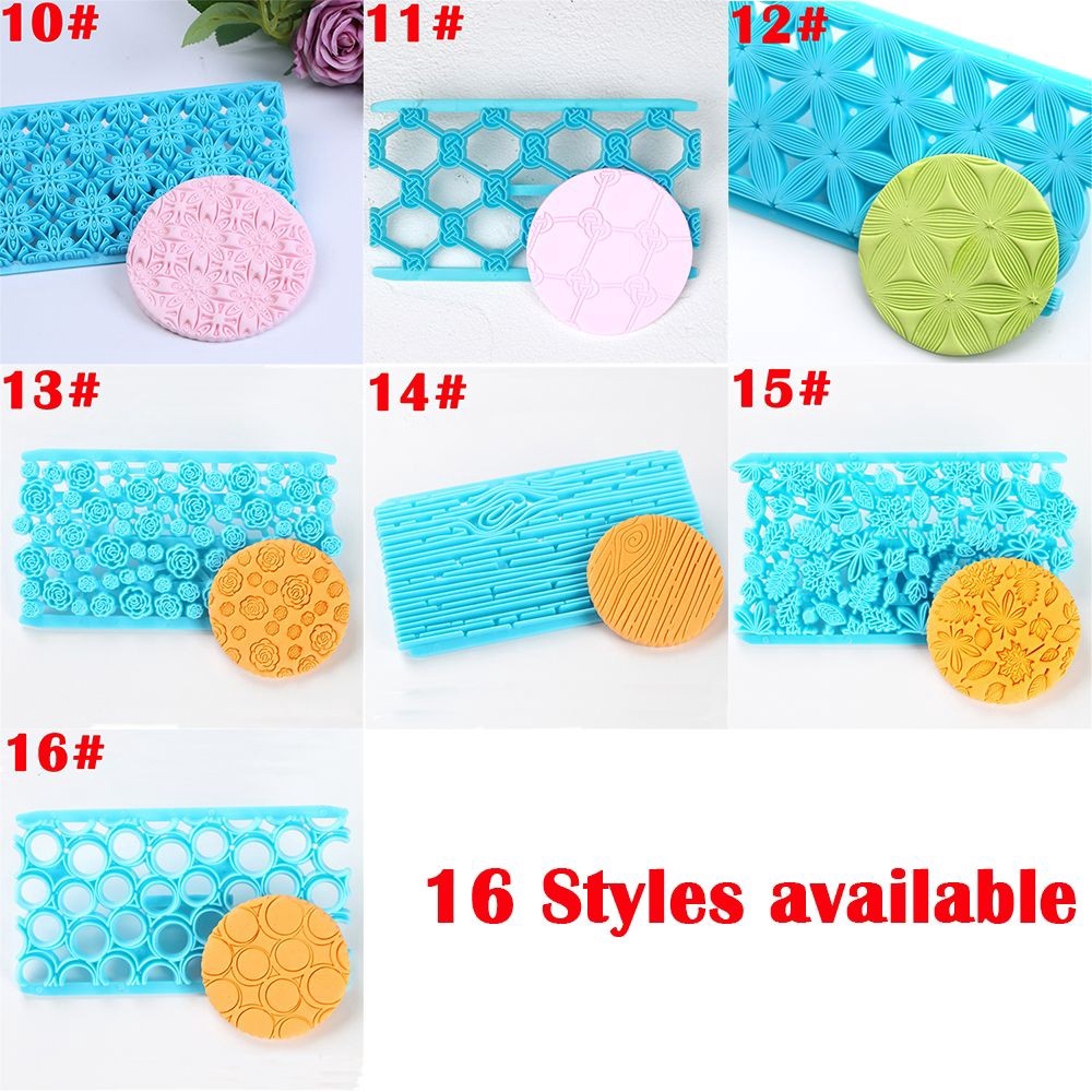 Khuôn in nổi làm bánh họa tiết hoa chất liệu nhựa BPA kích thước 15x8x0.8cm tiện dụng