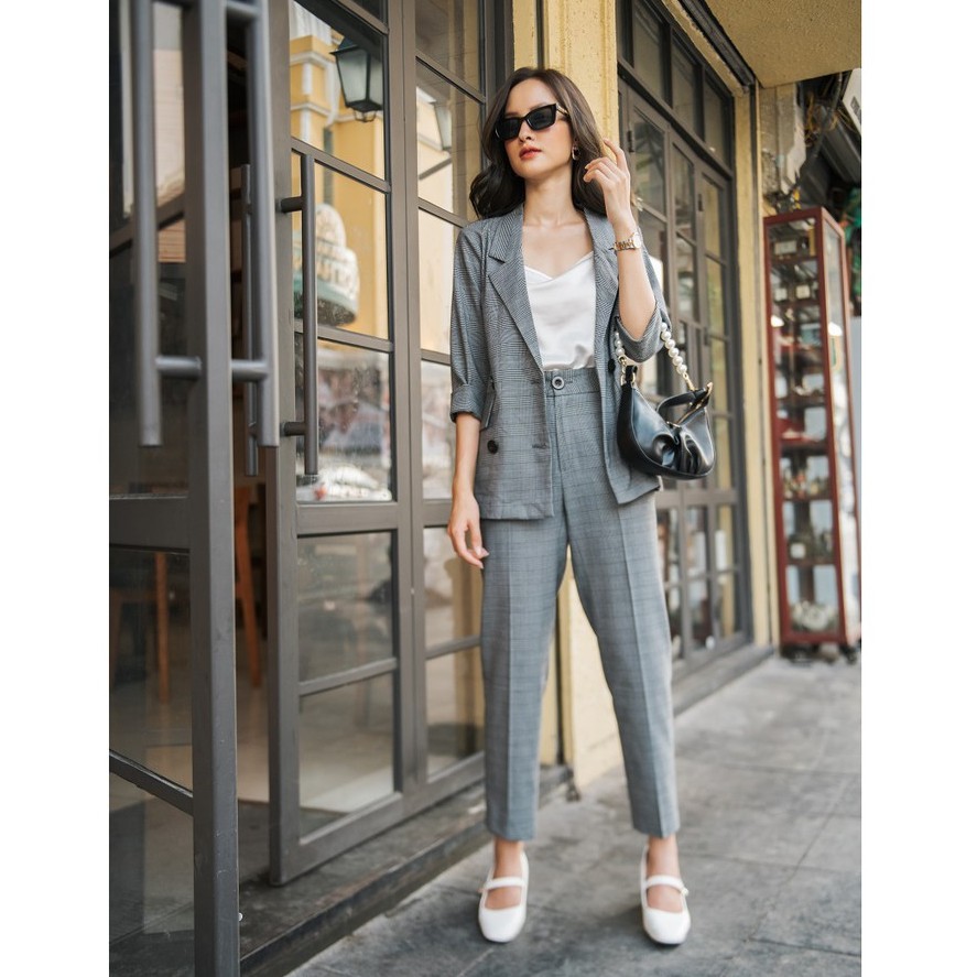 [ HÀNG CÓ SẴN ]Set vest nữ Caron blazer nữ phong cách cơ bản trẻ trung năng động (Áo vest + Quần âu)