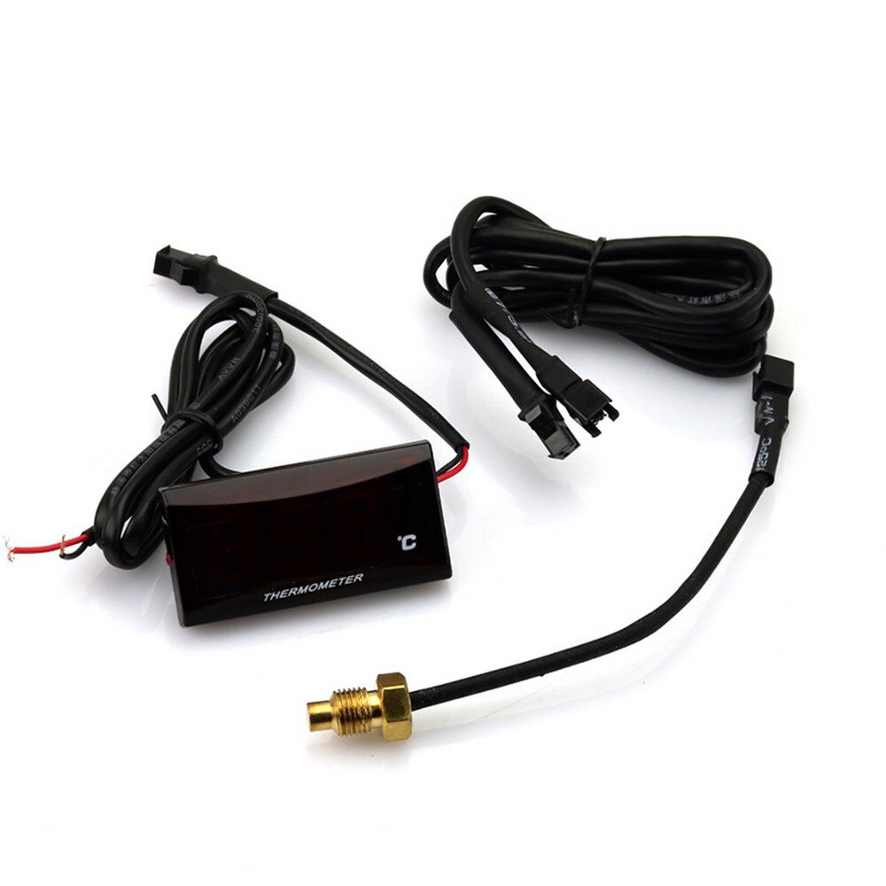 Đồng hồ đo nhiệt độ nước có màn hình LED kỹ thuật số 0~120 kèm cảm biến cho xe hơi / xe mô tô